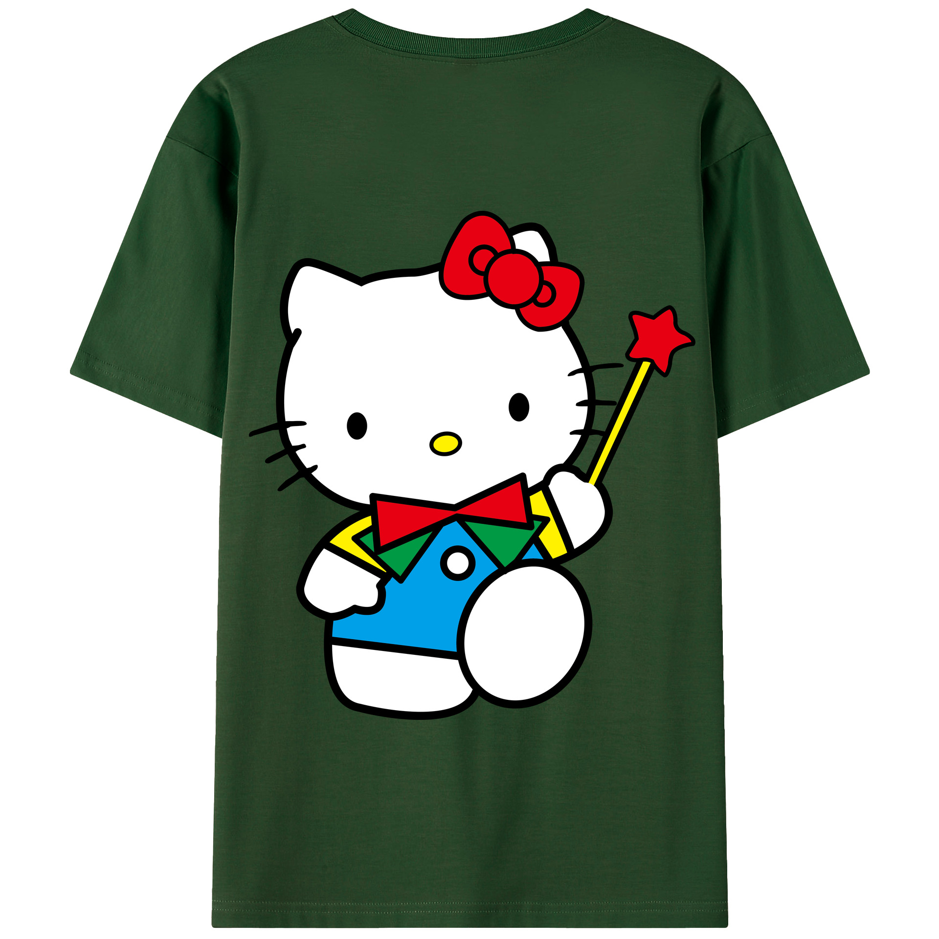 （画像用） Hello Kitty ハローキティ 綿100％半袖Tシャツ（背面プリント）